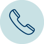 An icon of a phone illustrating our phone line option.